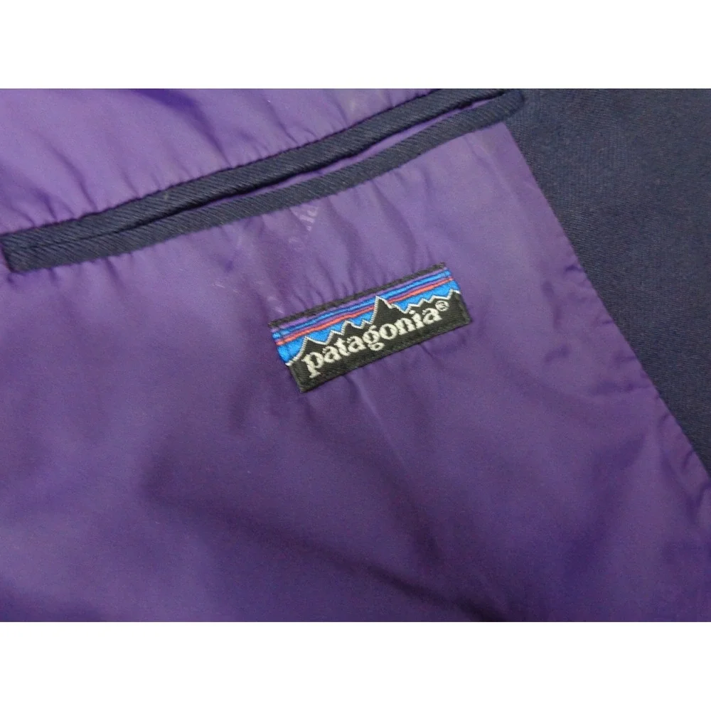 Vintage Patagonia Mens Navy Blue Field Jacket Blazer Sport Coat Sz 44L 2-Button